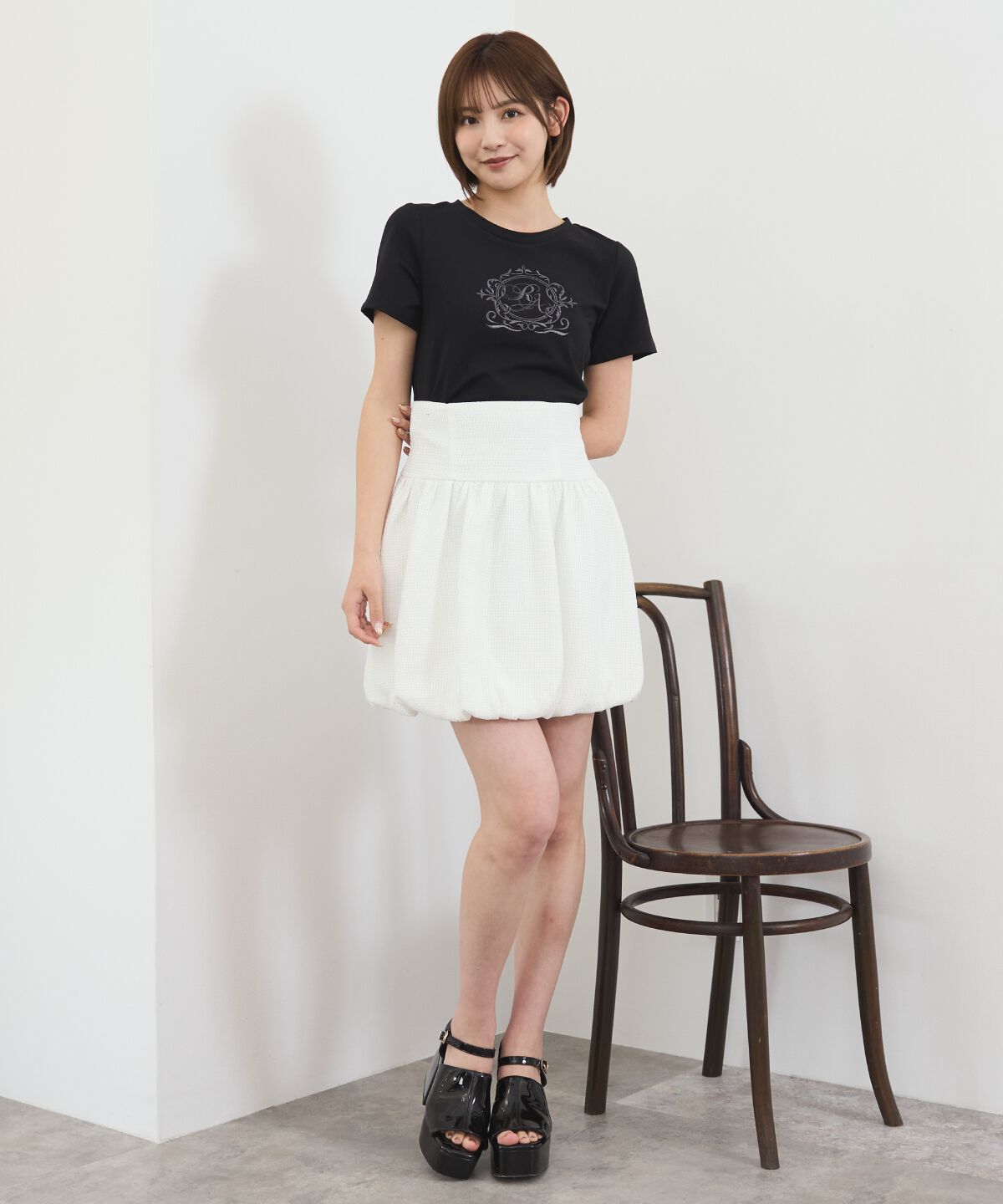 REDYAZEL「ラメエンブレムTシャツ」|Tシャツ・カットソー|