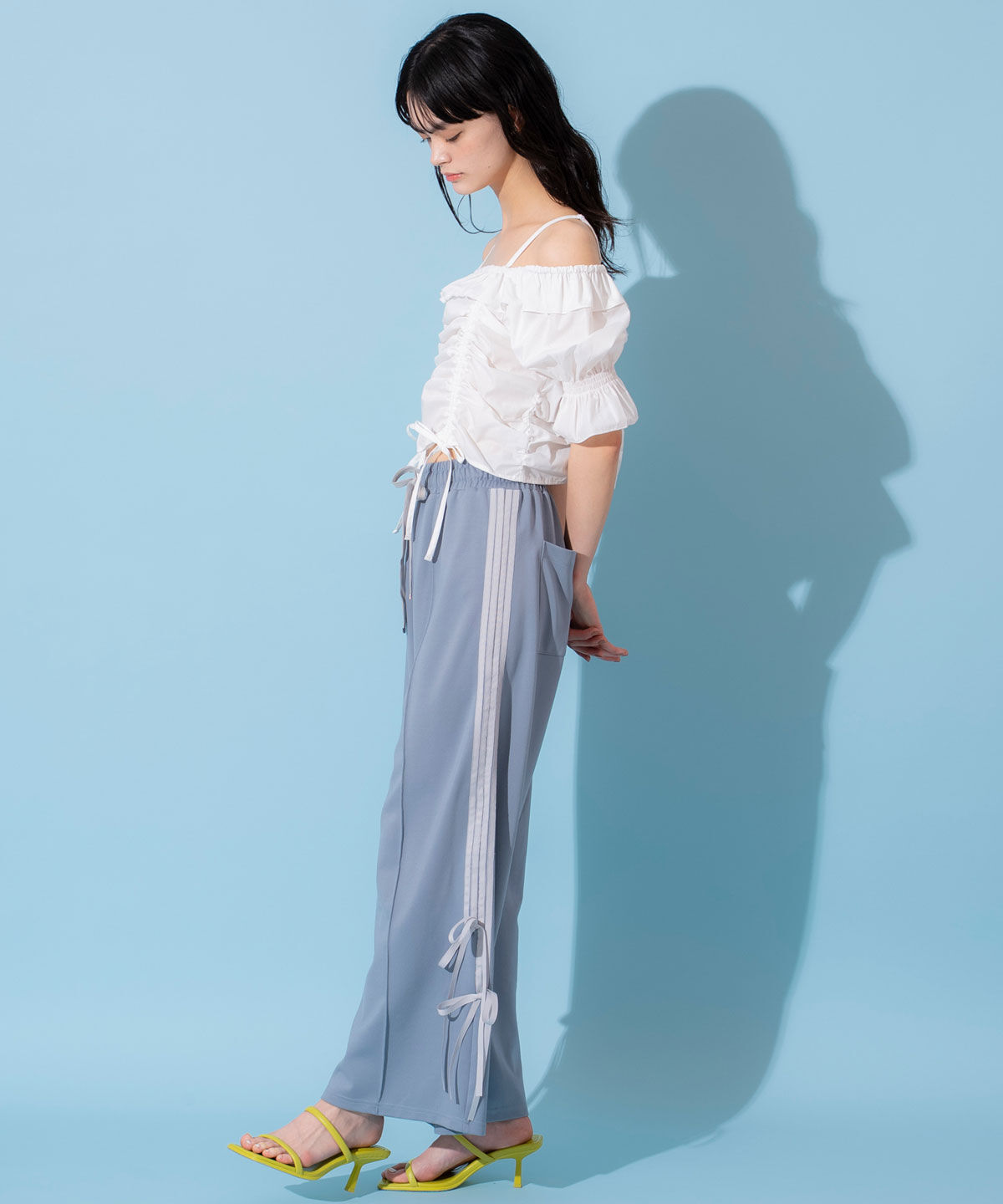 REDYAZEL「ダブルリボンラインイージーパンツ」|その他|