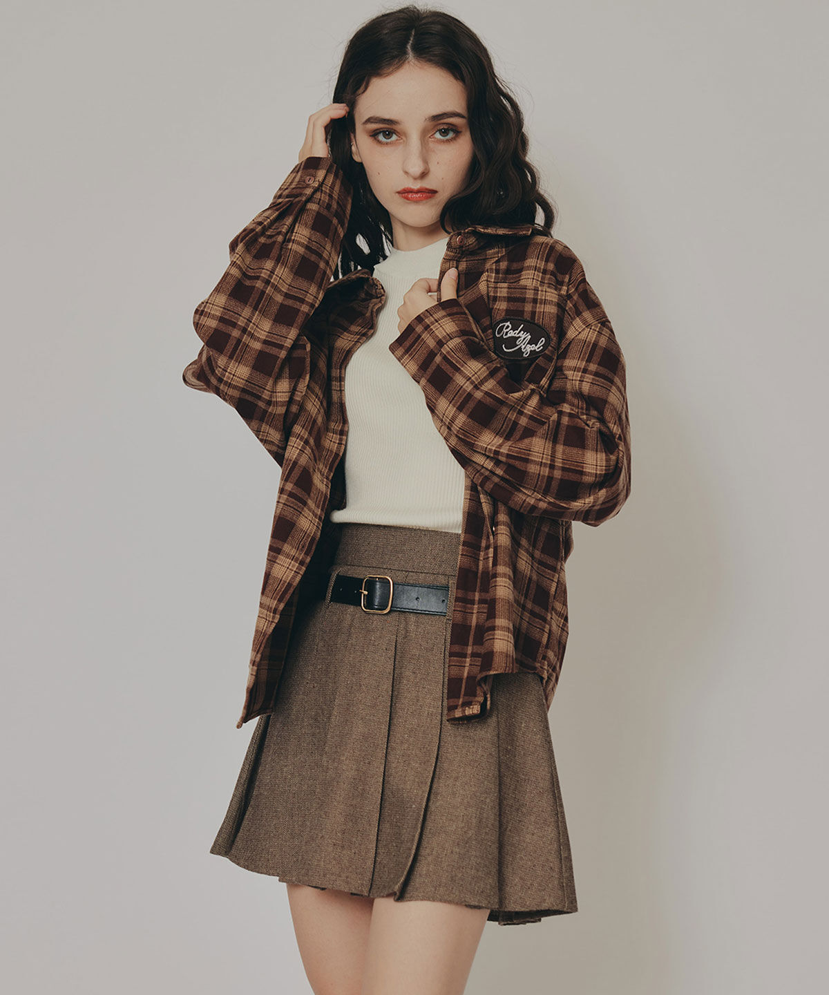 REDYAZEL「ローベルトプリーツミニスカート」|フレア|