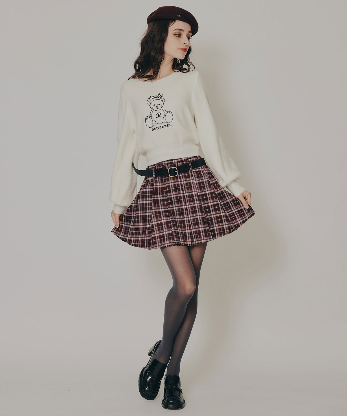 REDYAZEL「ローベルトプリーツミニスカート」|フレア|