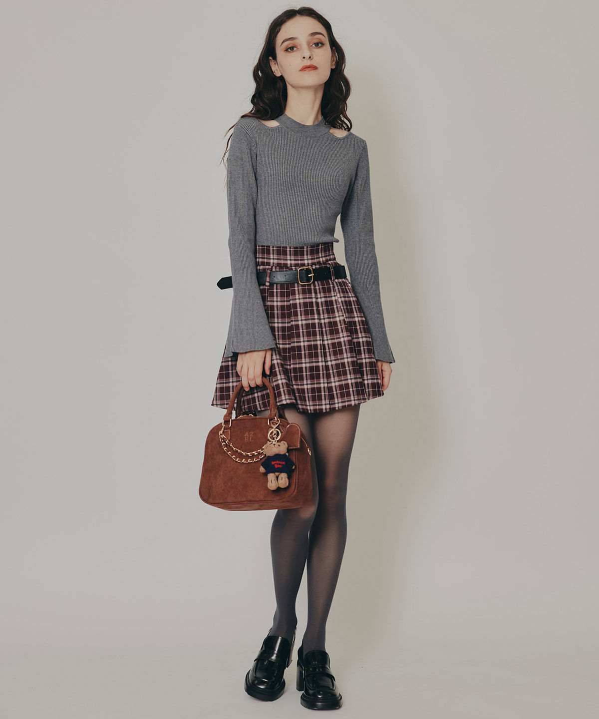 REDYAZEL「ローベルトプリーツミニスカート」|フレア|