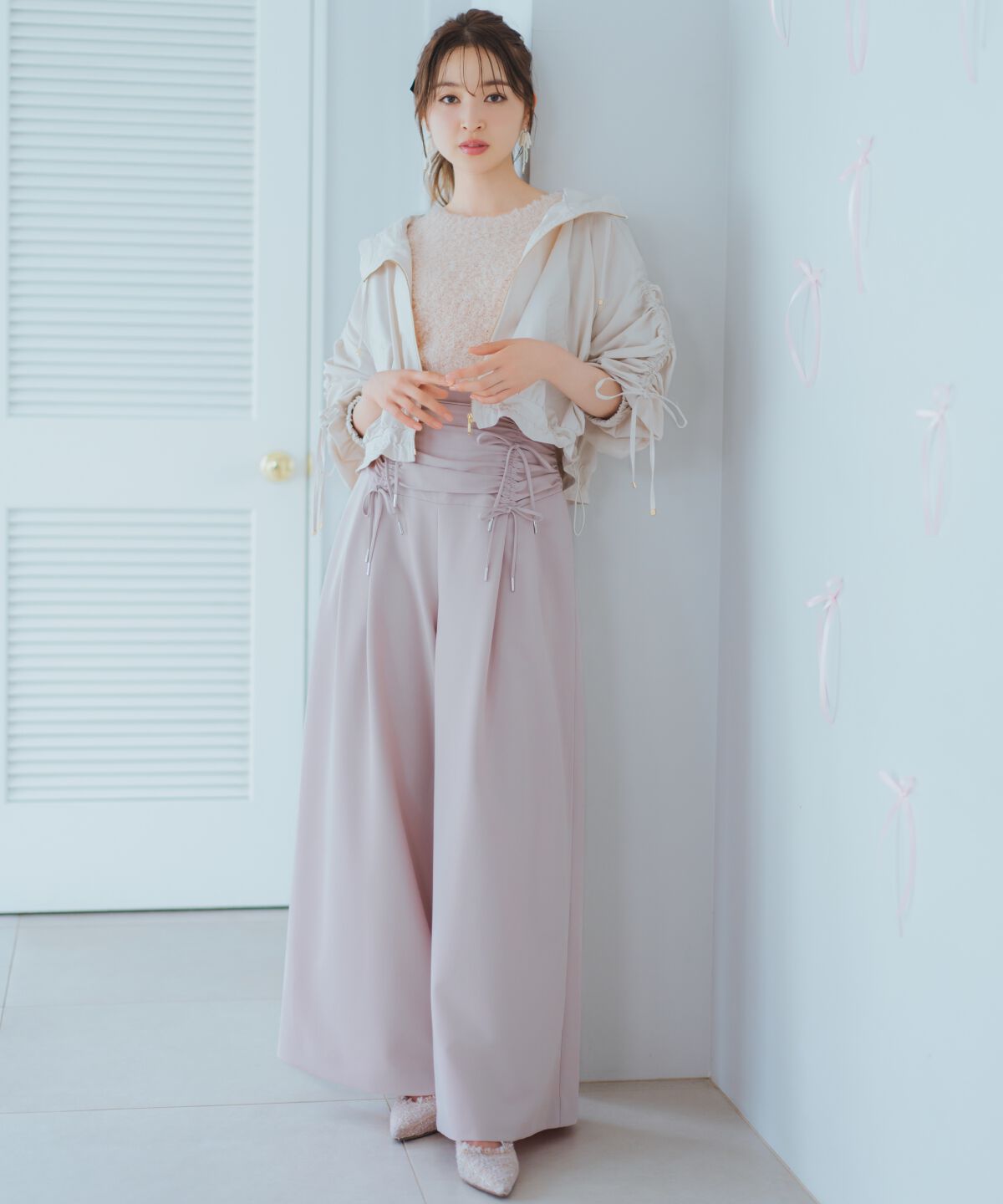 WILLSELECTION「ドロスト風リボンワイドパンツ」|その他|