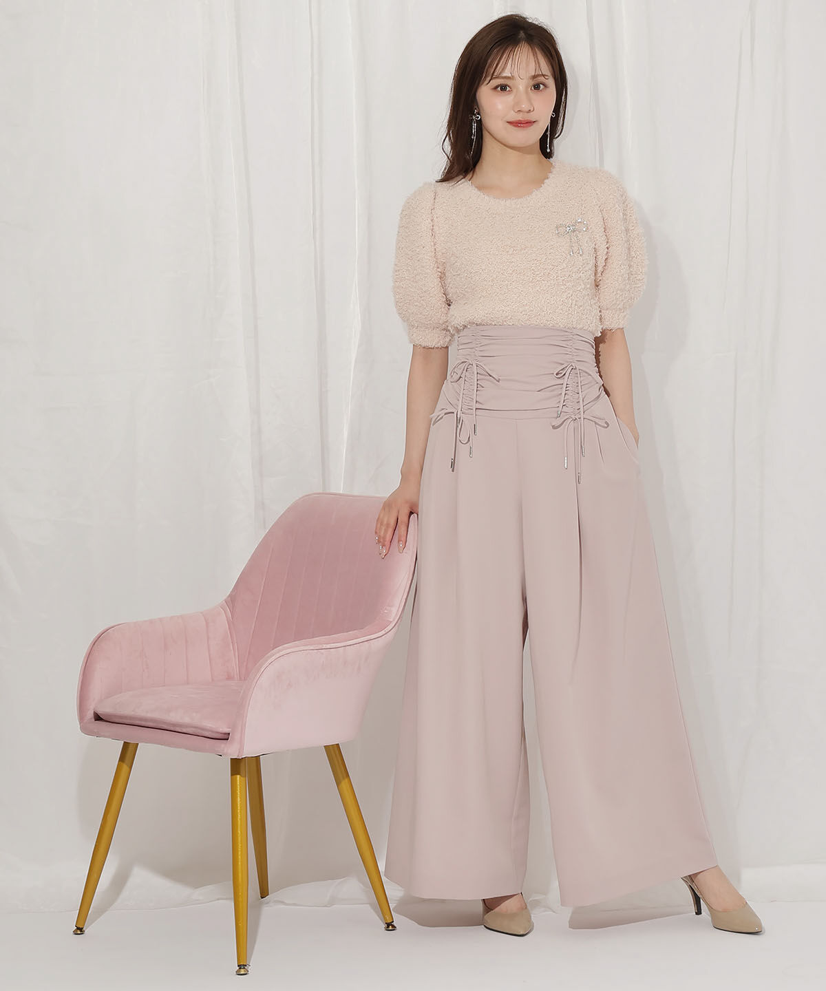 WILLSELECTION「ドロスト風リボンワイドパンツ」|その他|