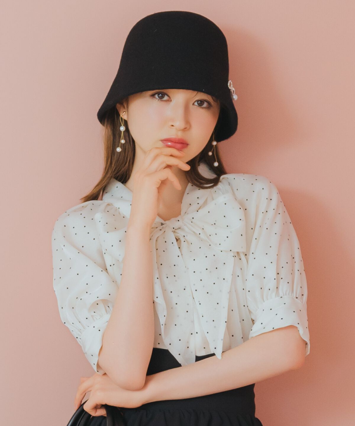 WILLSELECTION「リボンタイラグランパフブラウス」|シャツ・ブラウス|