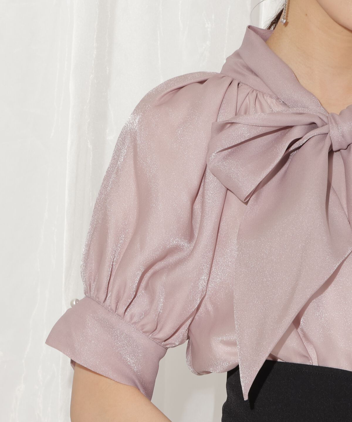 WILLSELECTION「リボンタイラグランパフブラウス」|シャツ・ブラウス|