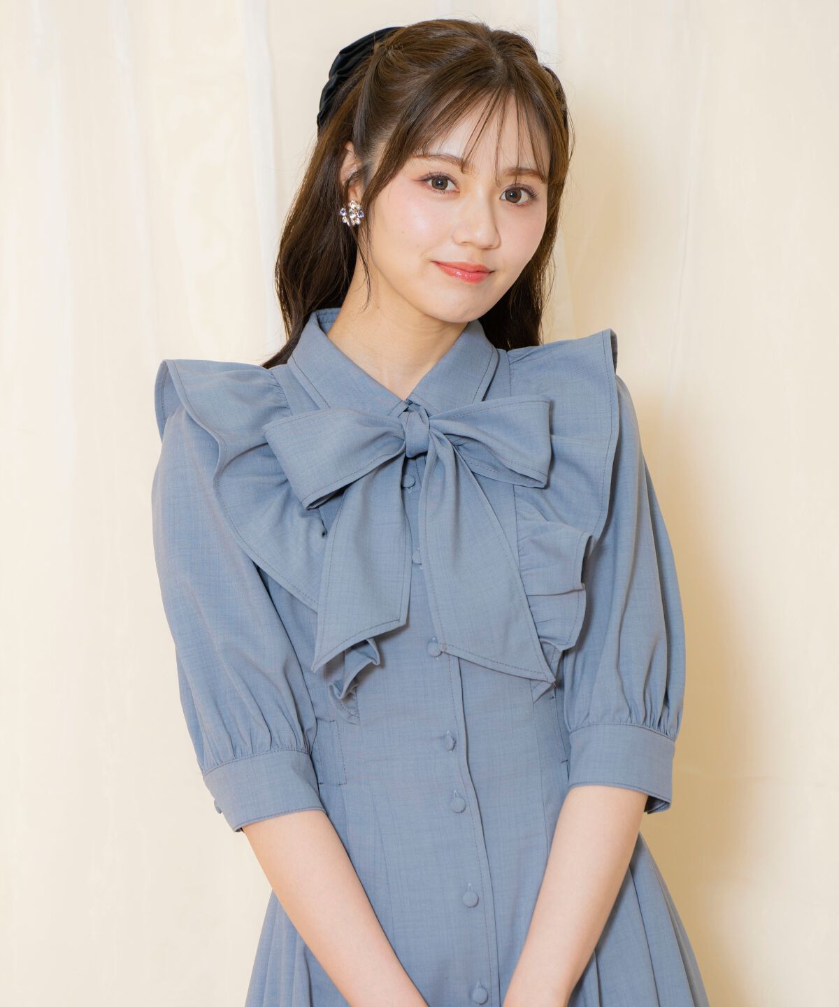 WILLSELECTION「タックウエストフリルシャツワンピース」|ワンピース|