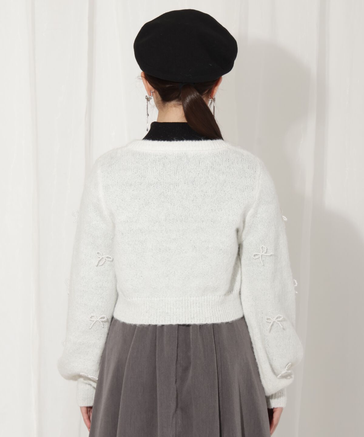 WILLSELECTION「リボンパーツ付きカーディガン」|カーディガン|