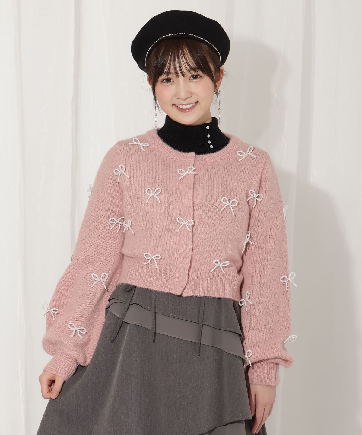 WILLSELECTION「リボンパーツ付きカーディガン」|カーディガン|