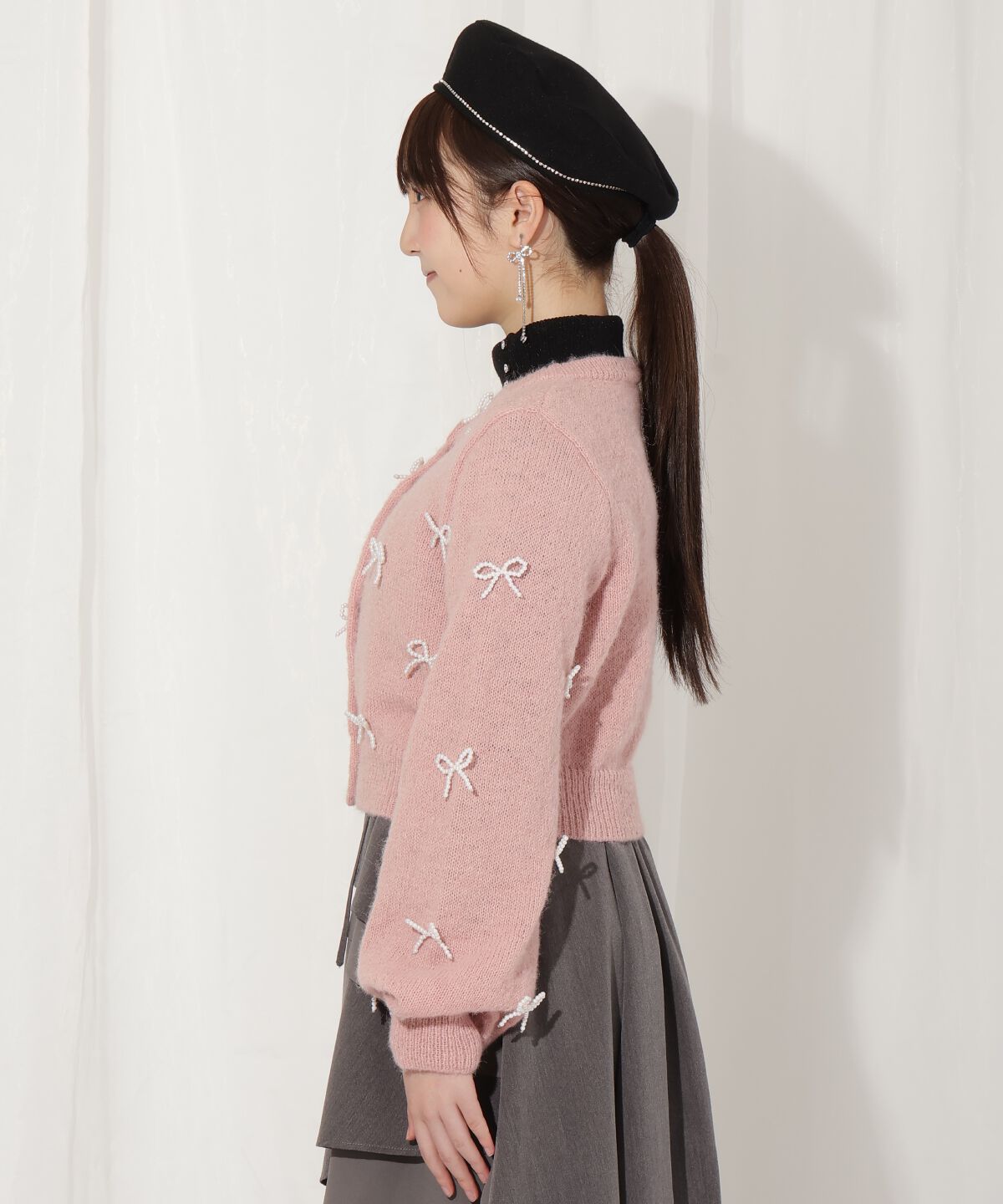 WILLSELECTION「リボンパーツ付きカーディガン」|カーディガン|