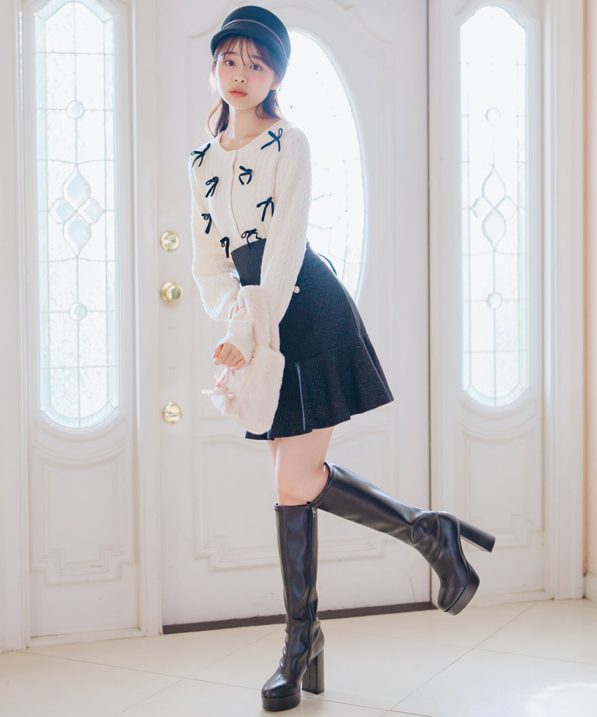 WILLSELECTION「タイツロングブーツ」|ショートブーツ|ブラック