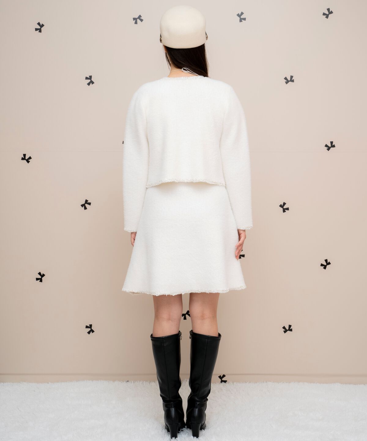 WILLSELECTION「ブレード付きフェザーヤーンジャケット&times;ワンピース」|ワンピース|