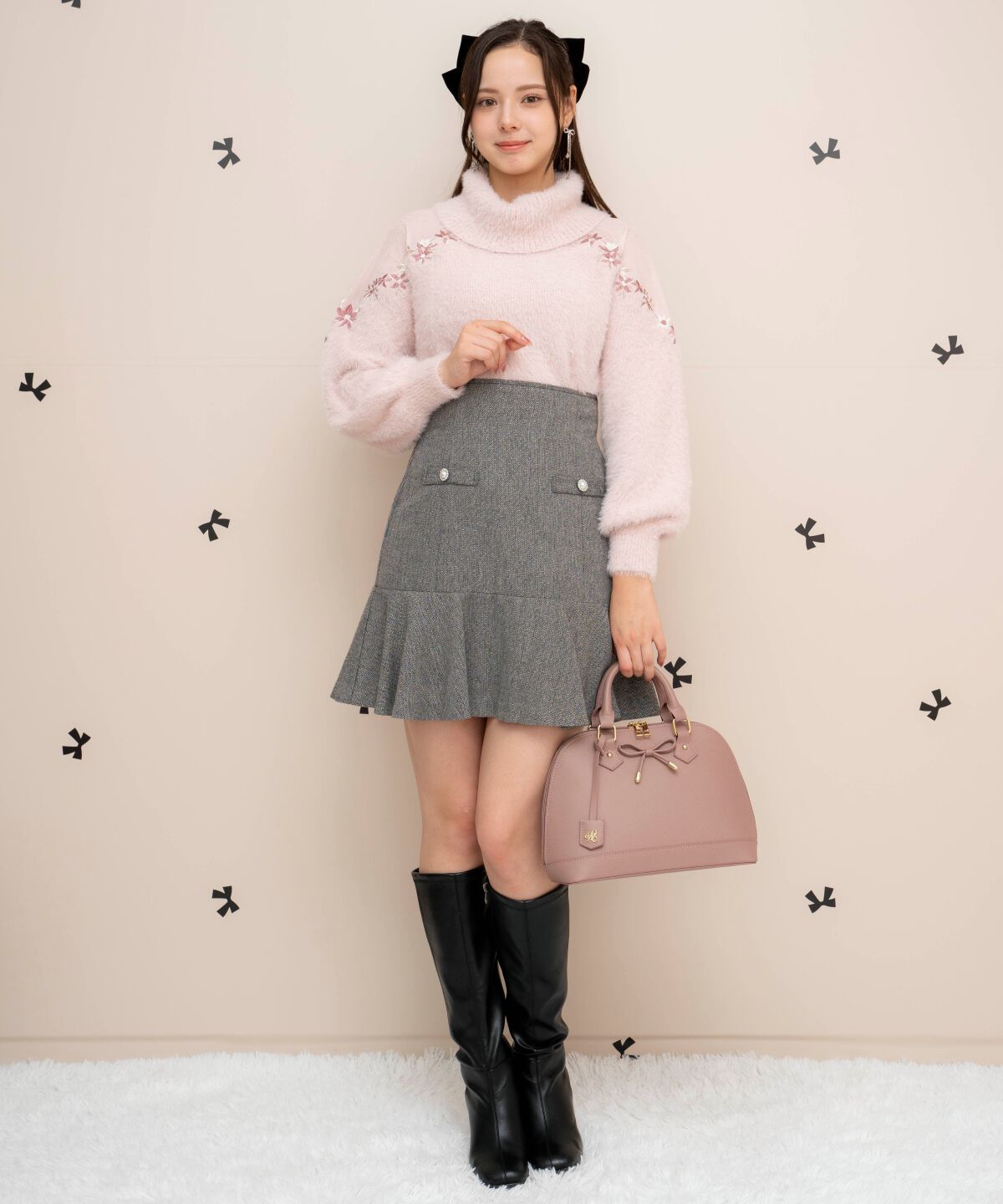 WILLSELECTION「刺繍シャギーニットプルオーバー」|ニット・セーター|