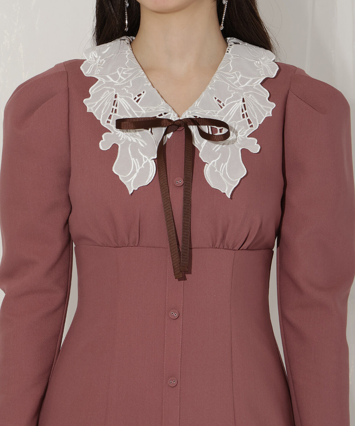 WILLSELECTION「レースカラーマーメイドワンピース」|ワンピース|