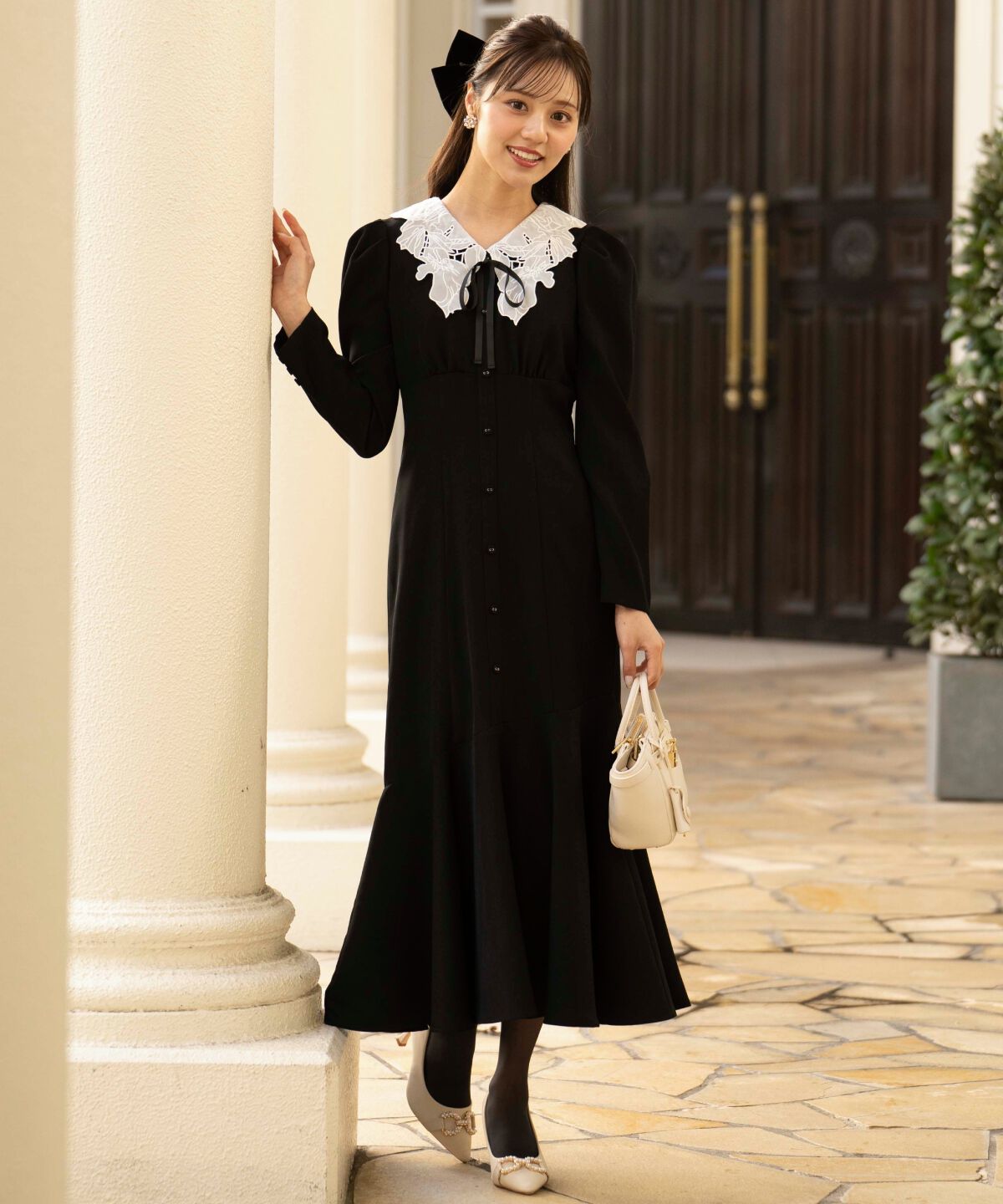 WILLSELECTION「レースカラーマーメイドワンピース」|ワンピース|