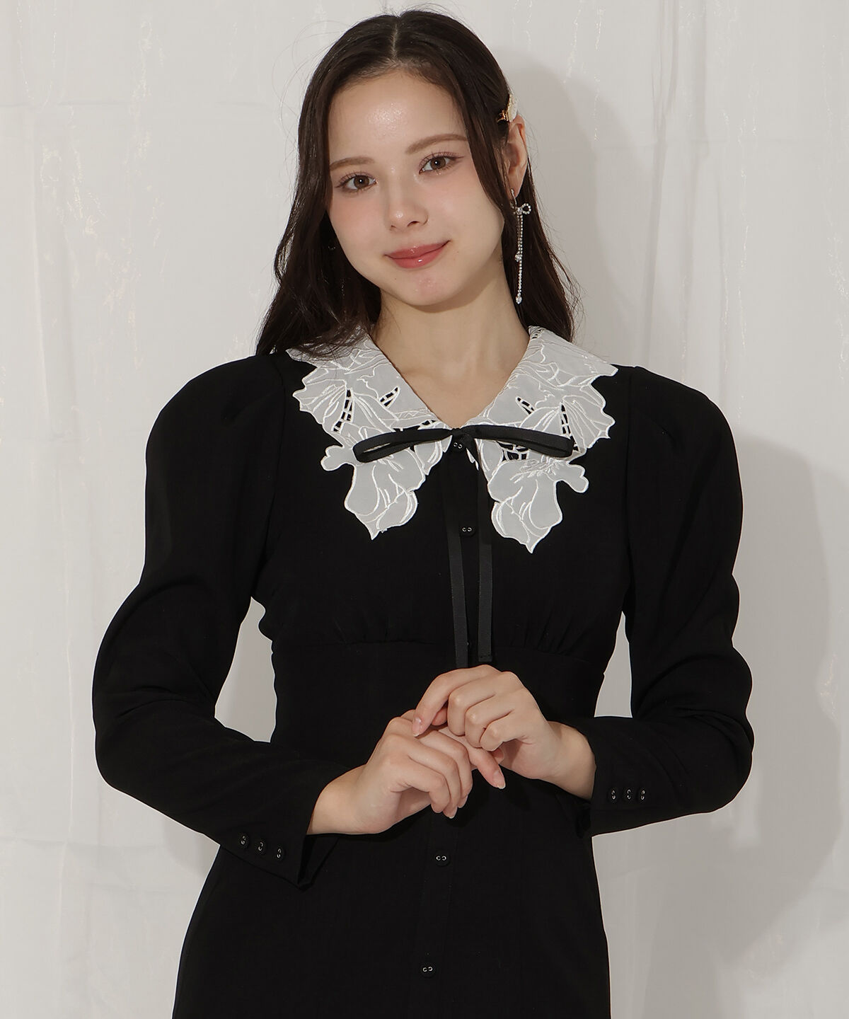 WILLSELECTION「レースカラーマーメイドワンピース」|ワンピース|