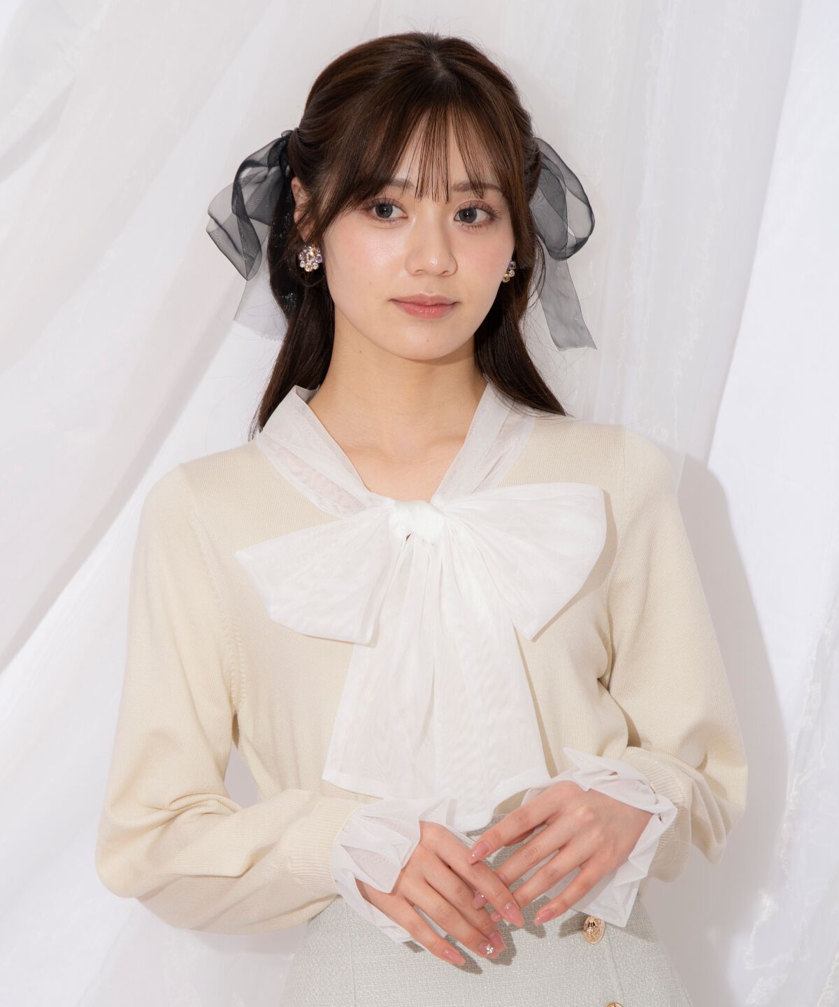 WILLSELECTION「レイヤード風ボウタイニット」|ニット・セーター|