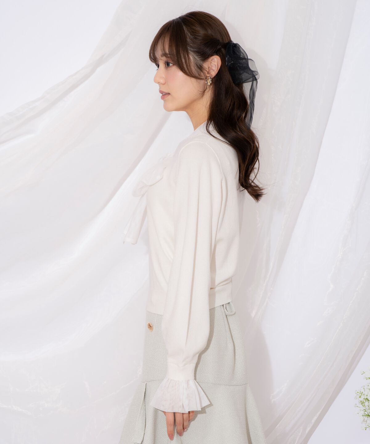 WILLSELECTION「レイヤード風ボウタイニット」|ニット・セーター|