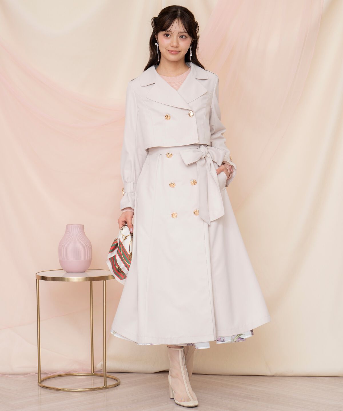 WILLSELECTION「メタリックボタン3WAYトレンチコート」|トレンチコート|