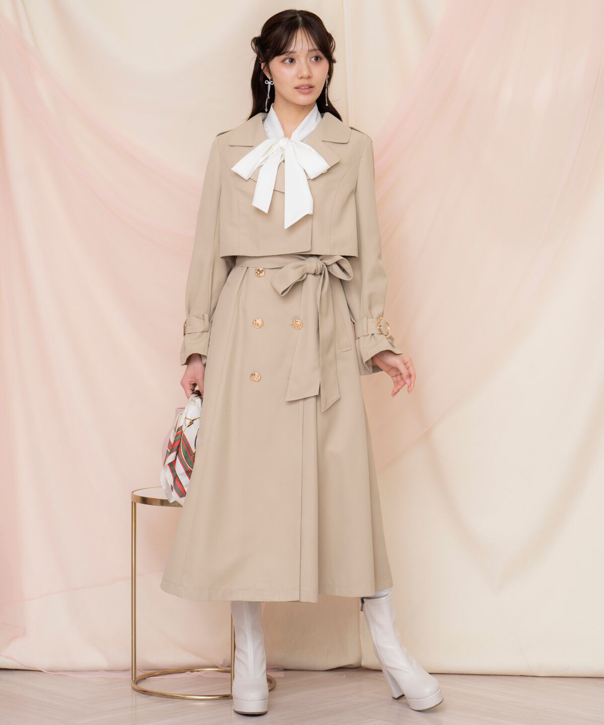 WILLSELECTION「メタリックボタン3WAYトレンチコート」|トレンチコート|