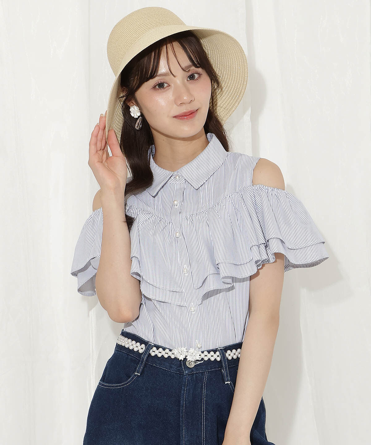 WILLSELECTION「2wayショルダーフリルブラウス」|シャツ・ブラウス|