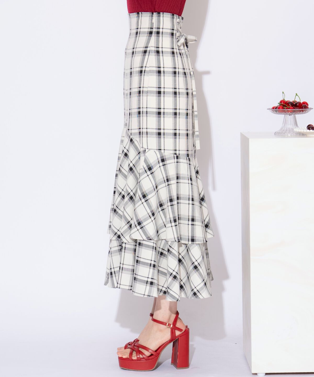 WILLSELECTION「ティアードヘムマーメイドスカート」|タイト|