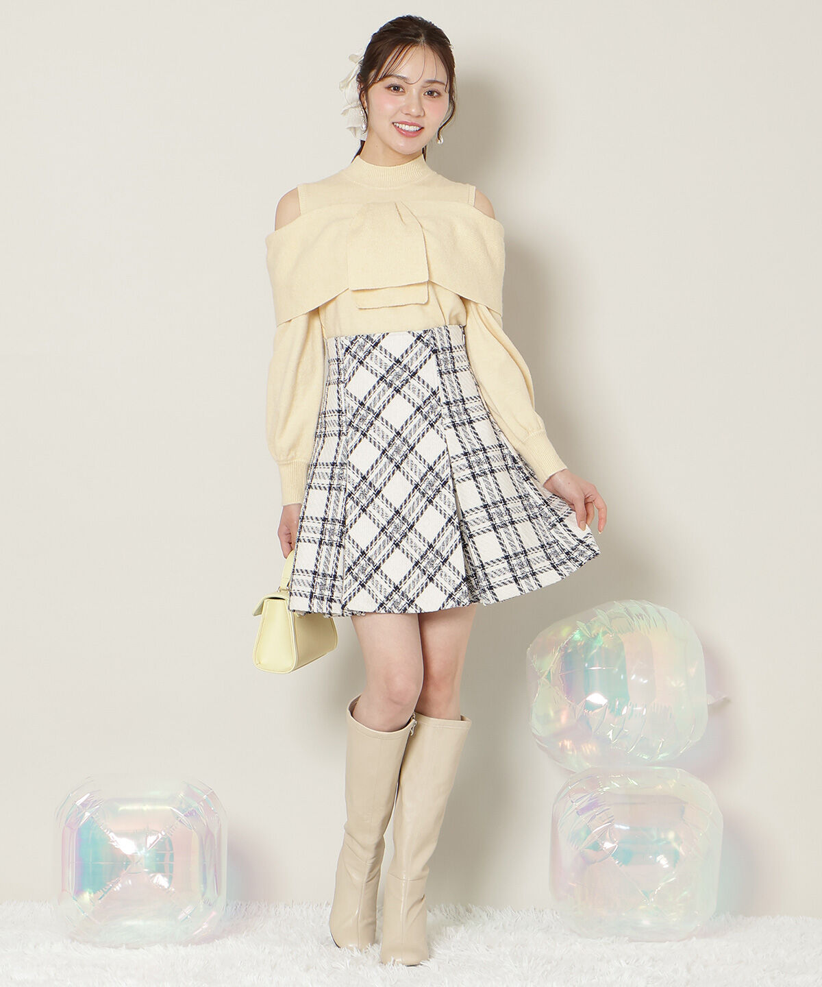 WILLSELECTION「ボックスプリーツミニスカート」|フレア|