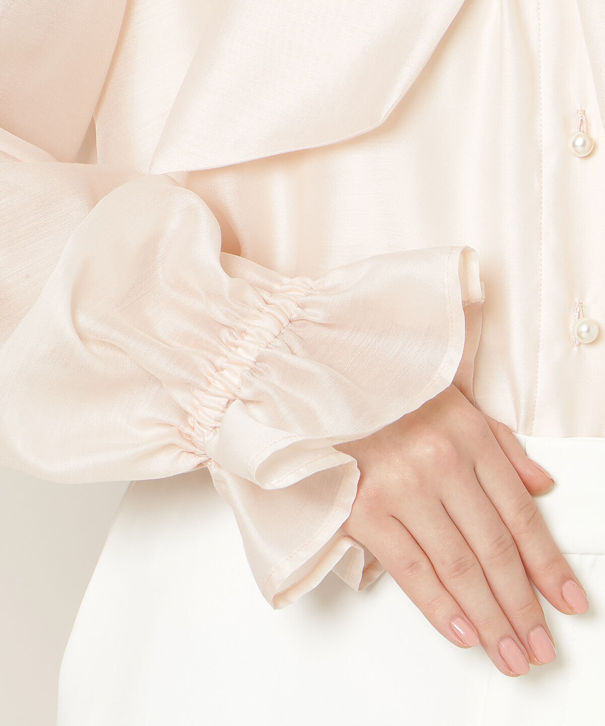 WILLSELECTION「フリルスリーブシアーボウタイブラウス」|シャツ・ブラウス|