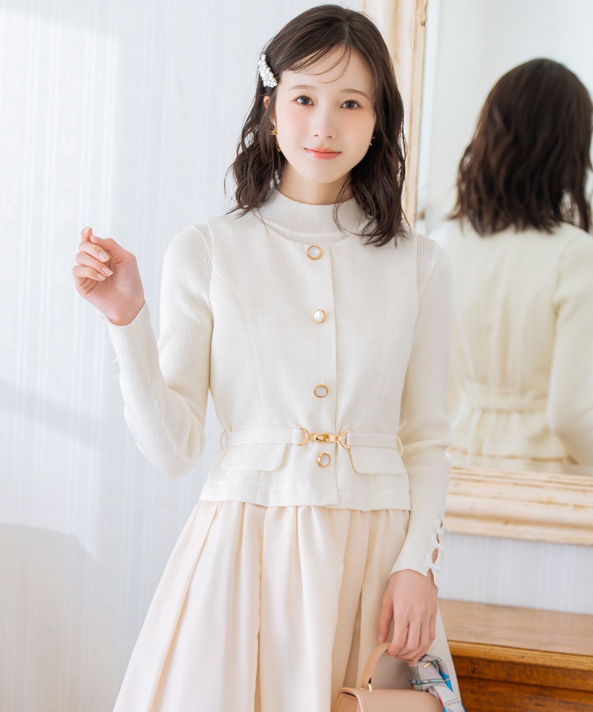 WILLSELECTION「ツイードドッキングジレワンピース」|ワンピース|