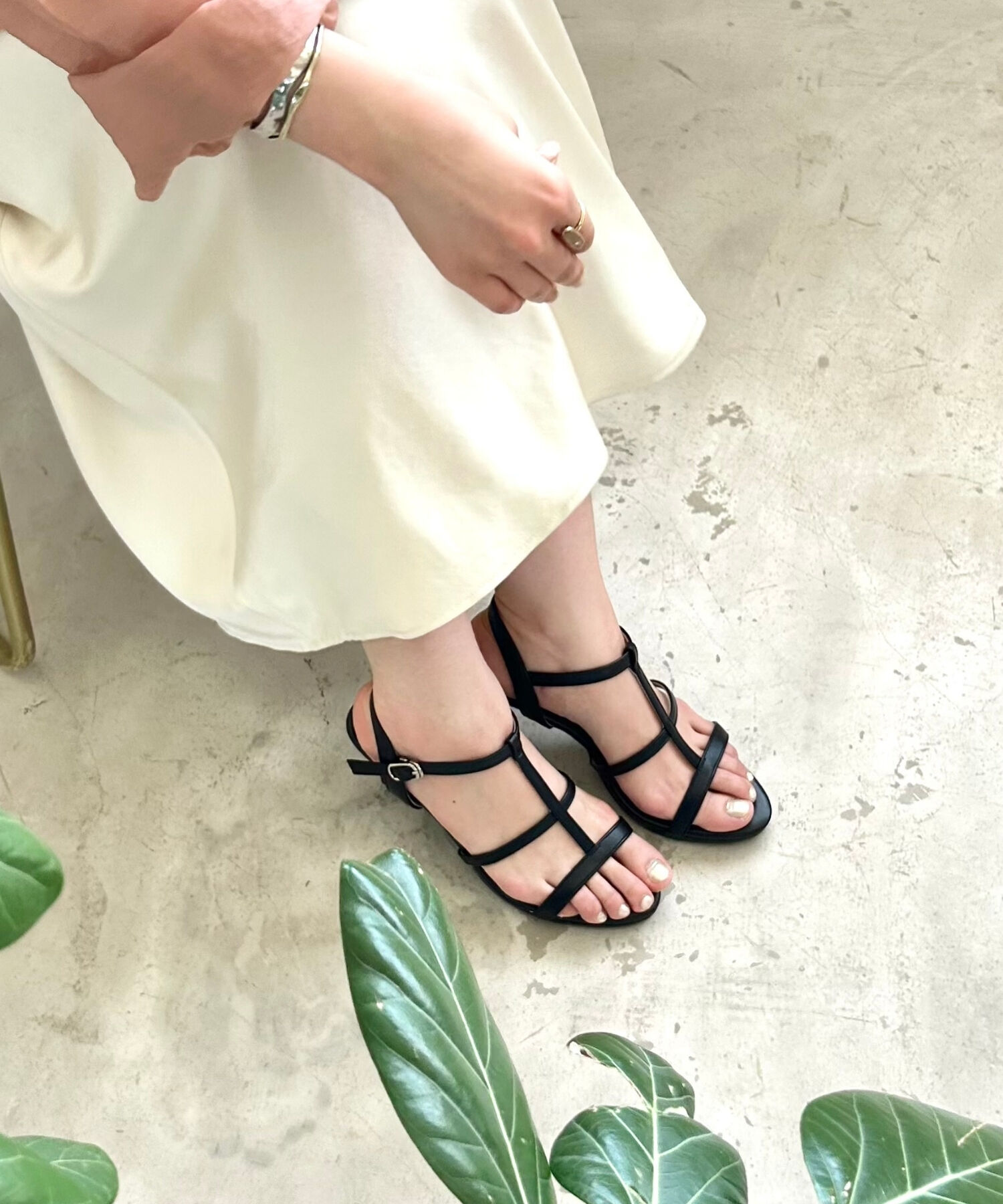 ORiental TRaffic「ボーンストラッププラットフォームサンダル/41206」|サンダル|BLACK