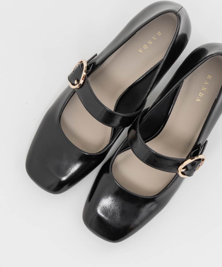  「モノグラムバックルメリージェーンパンプス」|パンプス|