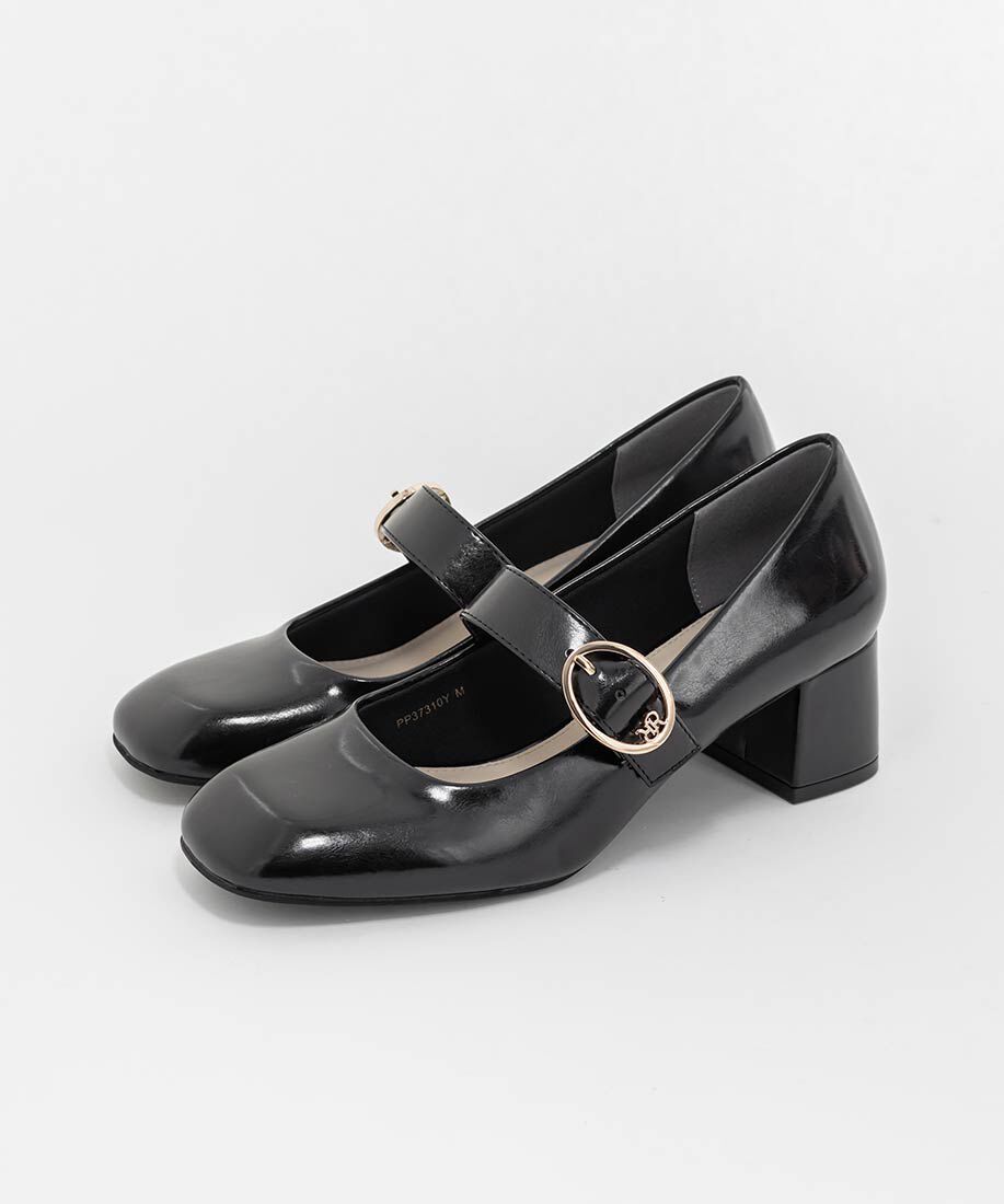  「モノグラムバックルメリージェーンパンプス」|パンプス|