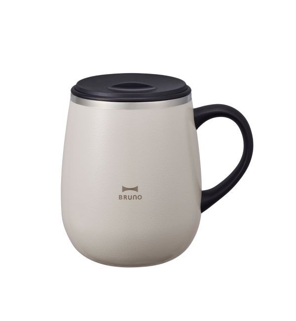 BRUNO「蓋つきステンレスマグ tall」|グラス・マグカップ|グレージュ