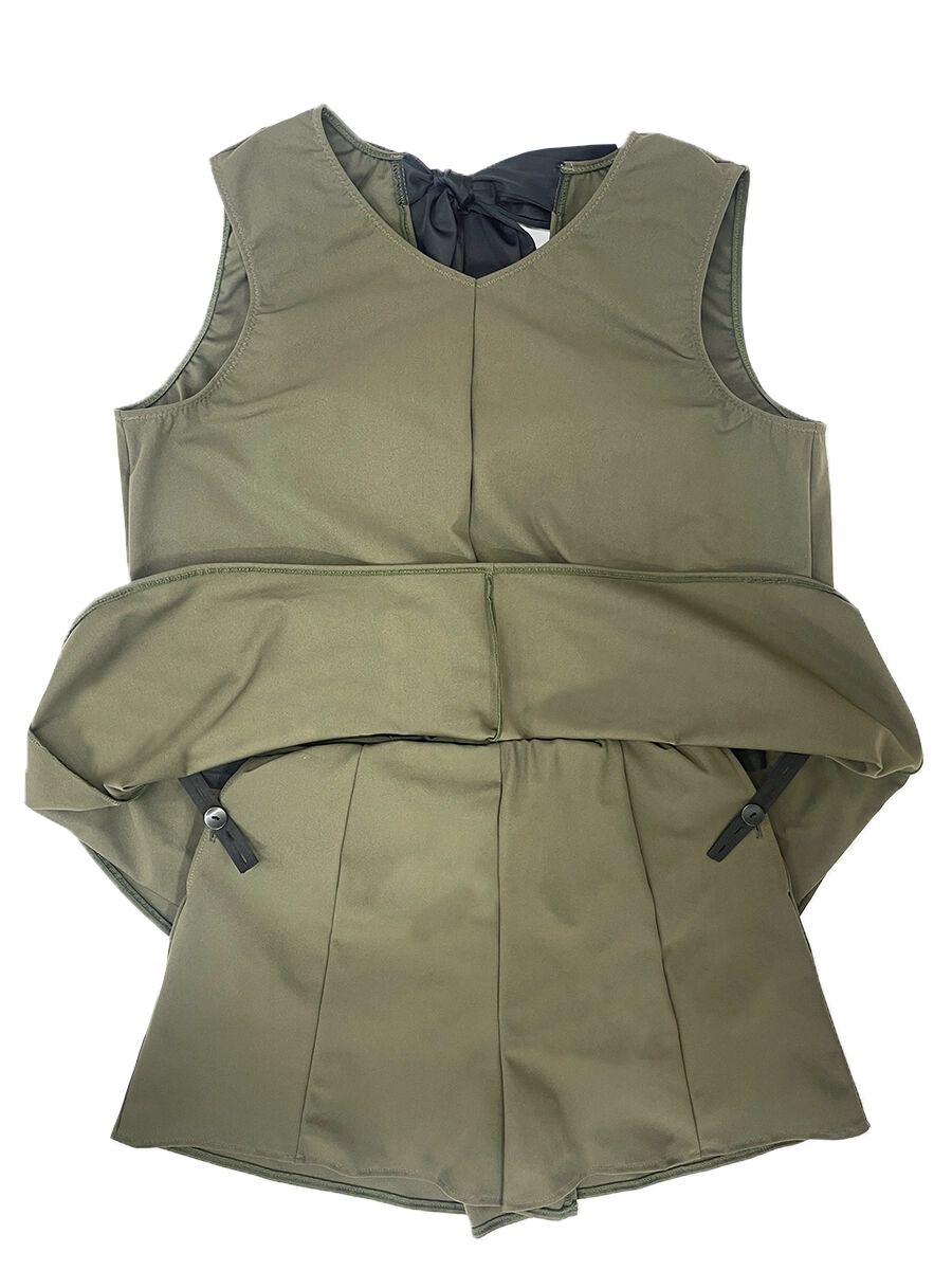 ALBOVE「UVカットフレアノースリーブ水着/トップス」|ビキニ|