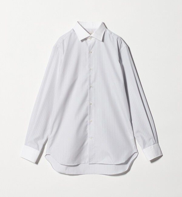 UNITED ARROWS「イージーケア AG ダブルストライプ セミワイドカラー クレリックシャツ ー抗菌防臭ー」|シャツ・ブラウス|