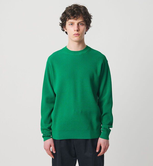 UNITED ARROWS「コットン/ポリエステル アゼ クルーネックニット」|ニット・セーター|