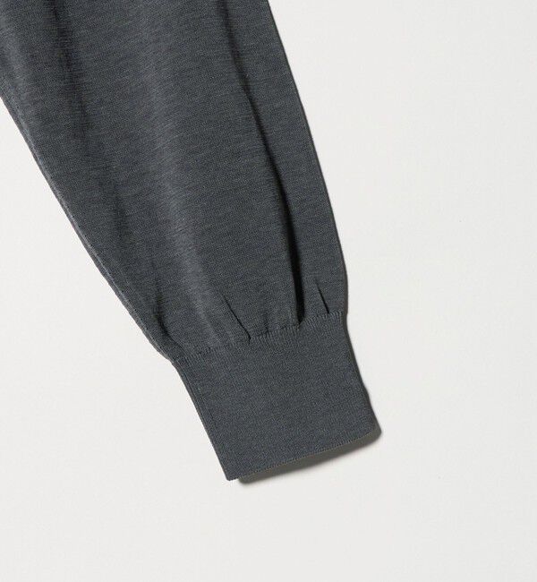 UNITED ARROWS「ハイツイストコットン ハイゲージ クルーネックニット 接触冷感」|ニット・セーター|