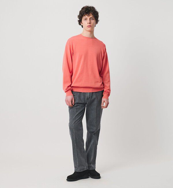 UNITED ARROWS「ハイツイストコットン ハイゲージ クルーネックニット 接触冷感」|ニット・セーター|