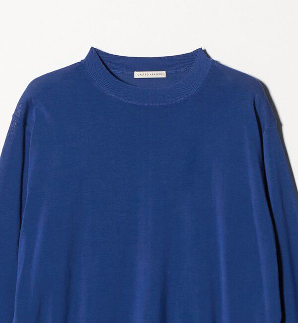 UNITED ARROWS「ハイツイストコットン ハイゲージ クルーネックニット 接触冷感」|ニット・セーター|