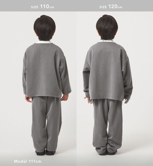 UNITED ARROWS green label relaxing「ノーカラージャケット + タックパンツ セット / キッズ 110cm-130cm」|スーツ|