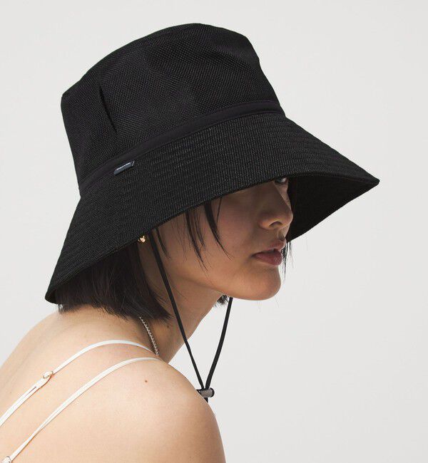 UNITED ARROWS green label relaxing「【別注】＜コカゲル＞ シートワイド ハット UVカット」|ハット|BLACK