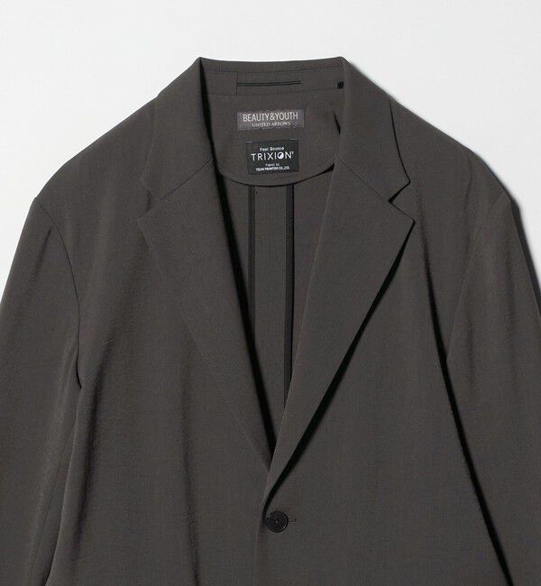BEAUTY&YOUTH UNITED ARROWS「トリクシオン/TRIXION シャンブレー コンフォート ジャケット セットアップ対応 ウォッシャブル」|テーラードジャケット|