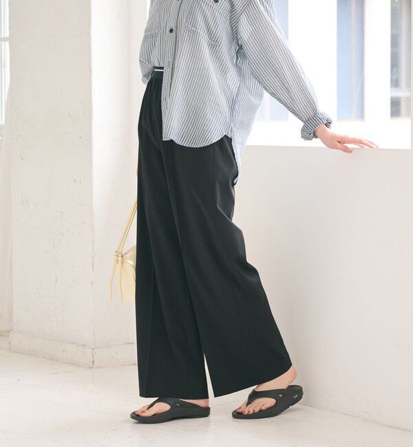 BEAUTY&YOUTH UNITED ARROWS「ラインゴム ワイドパンツ ウォッシャブル 防シワ」|その他|