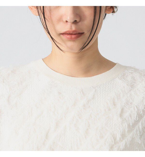 Ray BEAMS 「フリンジ ハーフスリーブ トップス」|その他|