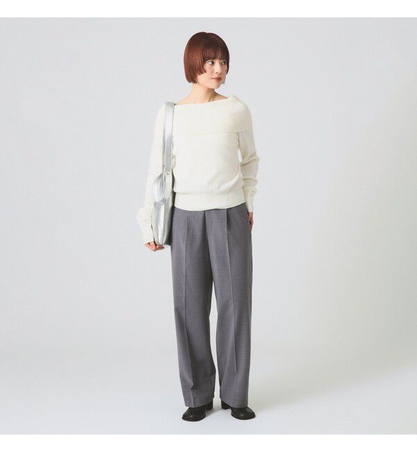 Ray BEAMS 「1タック ストレート パンツ | 新生活・通勤・通学・オフィスカジュアル・オンオフ兼用・好印象コーデ」|スラックス|