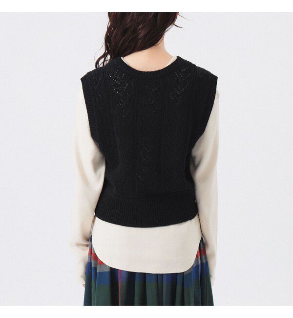 BEAMSBOY「レース ニット ベスト」|ベスト・ジレ|