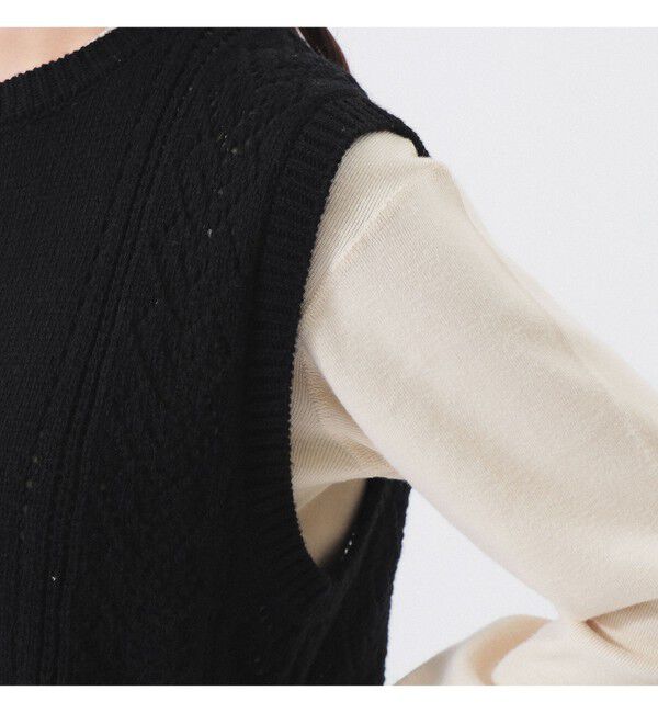 BEAMSBOY「レース ニット ベスト」|ベスト・ジレ|