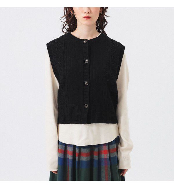 BEAMSBOY「レース ニット ベスト」|ベスト・ジレ|