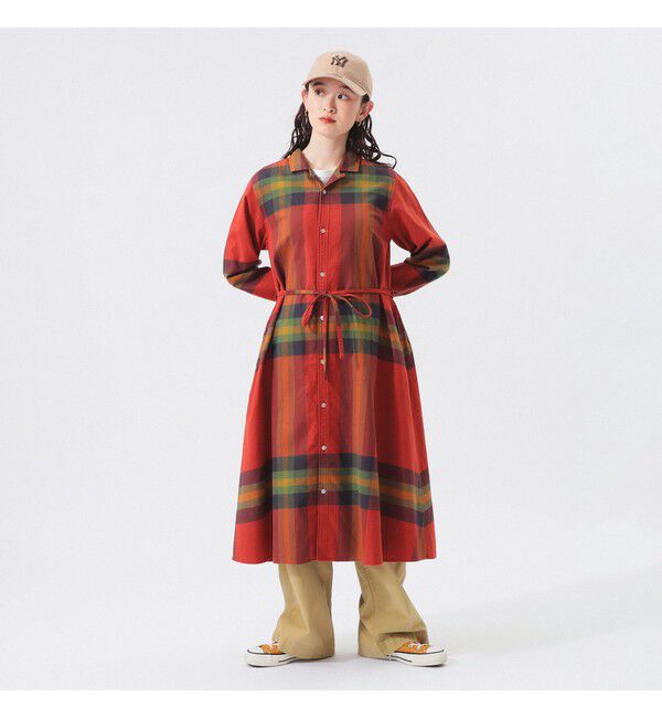 BEAMSBOY「ビッグ タータン ワンピース」|ワンピース|