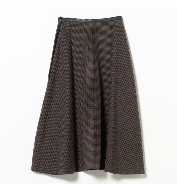 Demi-Luxe BEAMS 「AK+1 / ウール チェック フレアスカート」|スカート|