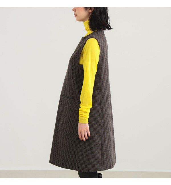 Demi-Luxe BEAMS 「AK+1 / ウール チェック ミニワンピース」|ワンピース|